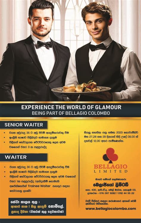 bellagio employment|bellagio guest services.
